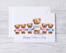 Load image into Gallery viewer, Daddy & Iittle bear Card - 3 to 5 child bears
