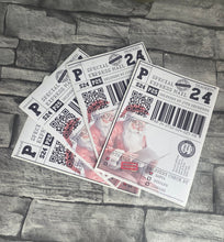 Load image into Gallery viewer, FIVER FRIDAY Official Santa Red Postage Label- Christmas PACK OF 10
