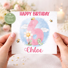 Load image into Gallery viewer, Daisy themed birthday card