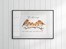 Load image into Gallery viewer, Robin Family Unframed Print A4 or A3