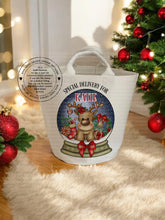 Load image into Gallery viewer, Christmas Felt Trug - Reindeer Designs