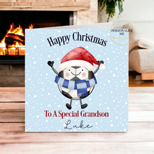Load image into Gallery viewer, Football character christmas card