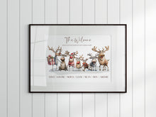 Load image into Gallery viewer, Quirky Reindeer Christmas Family Print