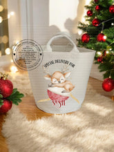 Load image into Gallery viewer, Christmas Felt Trug - Sleepy Reindeer