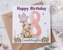 Load image into Gallery viewer, Teddy Bear & Balloon Birthday Card