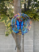 Load image into Gallery viewer, Blue Butterfly Wind Spinner