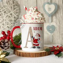 Load image into Gallery viewer, Personalised Santa with Initial Mug