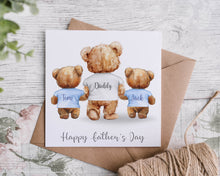 Load image into Gallery viewer, Daddy & Iittle bear Card - TWO CHILD BEARS