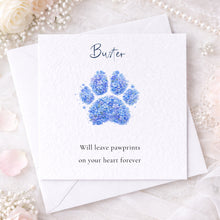 Load image into Gallery viewer, Paw print Sympathy Card