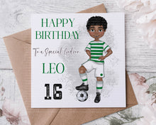 Load image into Gallery viewer, Football Boy Birthday Card - Green