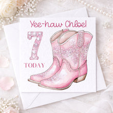 Load image into Gallery viewer, Cowgirl Birthday Card