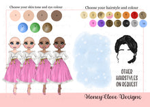 Load image into Gallery viewer, Christmas Dolly Greeting Card PinkDress