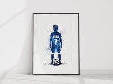 Load image into Gallery viewer, Football coloursplash Unframed Print A4/A3
