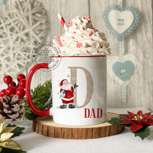 Load image into Gallery viewer, Personalised Santa with Initial Mug
