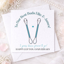 Load image into Gallery viewer, 2 Year Cotton Anniversary Card -Best Buds !