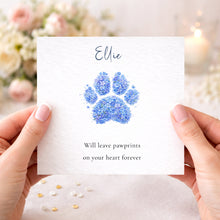 Load image into Gallery viewer, Paw print Sympathy Card