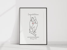 Load image into Gallery viewer, Line Art Holding Hands Print -UNFRAMED