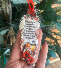 Load image into Gallery viewer, Hanging Feather Christmas decoration