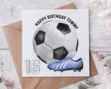 Load image into Gallery viewer, Football Design Birthday Card