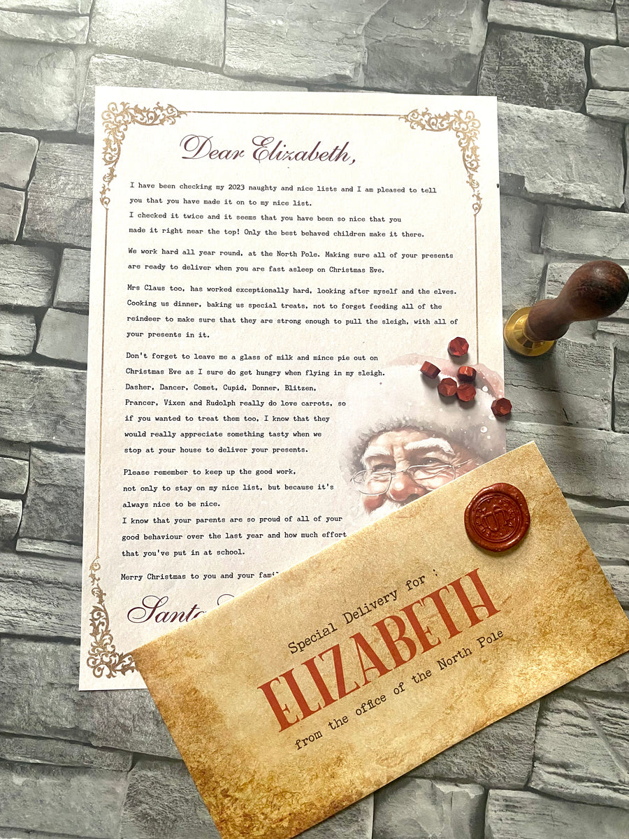 Nostalgic Santa Nice List Letter – HoneyClove Designs