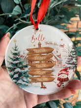 Load image into Gallery viewer, Family Signpost Christmas Hanging Decoration
