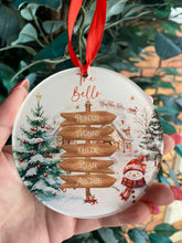 Load image into Gallery viewer, Family Signpost Christmas Hanging Decoration