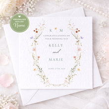Load image into Gallery viewer, Delicate Floral Wedding /Engagement/Anniversary Card