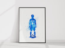 Load image into Gallery viewer, Football coloursplash Unframed Print A4/A3