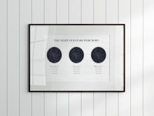 Load image into Gallery viewer, STAR MAP - Multiple star maps A4 or A3