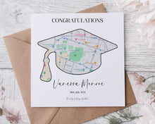 Load image into Gallery viewer, Graduation Mortar Board Map - Card