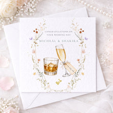Load image into Gallery viewer, Wedding card personalised for Micheál and Shakira