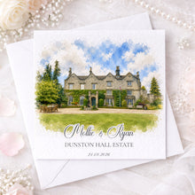 Load image into Gallery viewer, Watercolour Wedding Venue Card