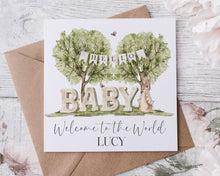 Load image into Gallery viewer, Neutral new baby bunny card