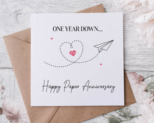 Load image into Gallery viewer, 1 Year Paper Anniversary Card