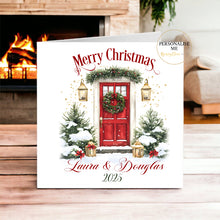 Load image into Gallery viewer, Festive Christmas Door Greeting Card