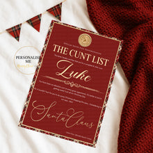 Load image into Gallery viewer, Rude - 'Alternative' To the Nice List! - Tartan Letter Christmas