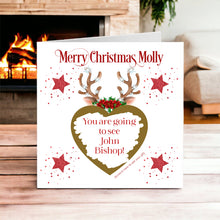 Load image into Gallery viewer, Christmas Scratch Card Greeting Card - ANTLERS 1