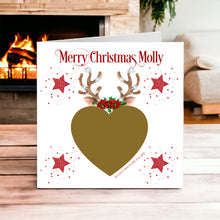 Load image into Gallery viewer, Christmas Scratch Card Greeting Card - ANTLERS 1