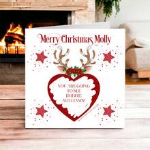 Load image into Gallery viewer, Christmas Scratch Card Greeting Card - ANTLERS 1