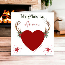 Load image into Gallery viewer, Christmas Scratch Card Greeting Card - ANTLERS 2