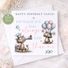 Load image into Gallery viewer, Personalised funny birthday card – No Matter How Hard You Try, You Will Always Be Older Than Me