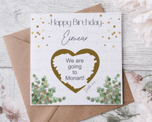 Load image into Gallery viewer, Birthday Scratch Card - green and gold