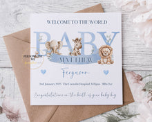 Load image into Gallery viewer, Welcome Baby Card - 3 colours