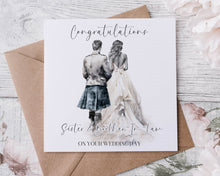 Load image into Gallery viewer, Groom in Kilt Wedding Card