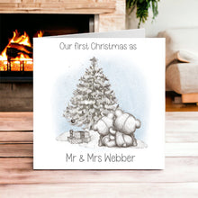 Load image into Gallery viewer, Cute First Christmas Teddy Card