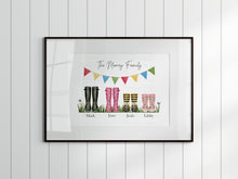 Load image into Gallery viewer, NEW Boot Family A4 Unframed Print!!!!