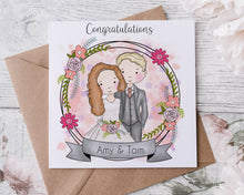 Load image into Gallery viewer, Wedding Character Greeting Card