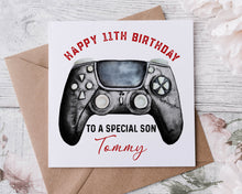 Load image into Gallery viewer, Gamer Design Birthday Card - Design B