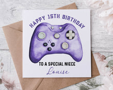 Load image into Gallery viewer, Gamer Design Birthday Card - Design A