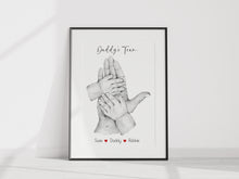 Load image into Gallery viewer, Daddys Team 2 children - unframed print